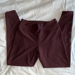 Dark Purple/red workout Nike leggings